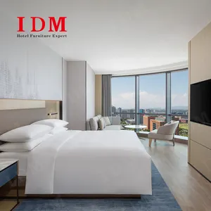 Modern Luxury Style Hotel Room Furniture Bedroom Set For Customized 5 Star Hotel