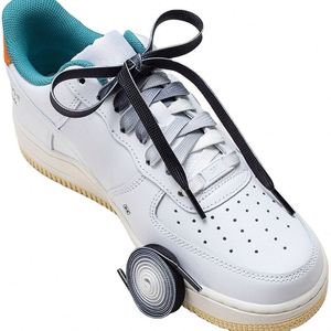 Free Sample Shoe Accessories Flat Colorful Shoelaces Gradient Rainbow Custom Shoe <b>Lace</b> for Sneakers - Product Image 1