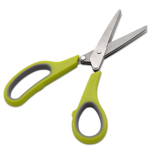 <b>Kitchen</b> <b>Scissor</b> Stainless Steel Green Straight Head For Home Use - Product Image 1