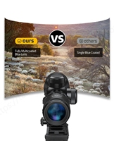 Lunette de tir CVLIFE EagleTalon 3-9x40 HD Crosshair noire, durable, compacte, en alliage d'aluminium, avec montures 11 mm et lentilles FMC