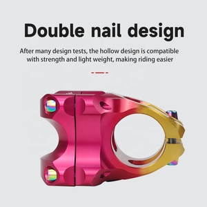 Colorful Bicycle Handlebar Mtb Stem Short Stem Riser 31.8mm 0 Degree Bicycle Riser Bike Aluminum Alloy Handlebar Riser WAKE Stem