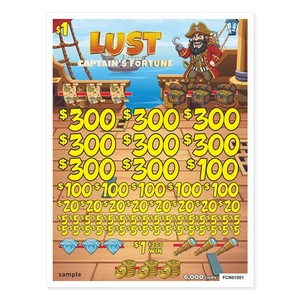 Billets à gratter style pirate à ouverture instantanée, gagnants, tailles personnalisées, forme et design en papier, règles de jeu - Product Image 5