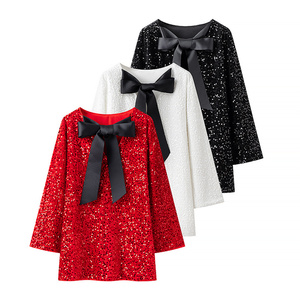Vêtements pour femmes TAOP&ZA, nouvelle collection printemps <span class=keywords><strong>janvier</strong></span>, robe courte à sequins sexy à col rond et manches longues, taille ample - Product Image 1