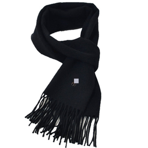 Sciarpa Pashmina Invernale da <span class=keywords><strong>Donna</strong></span> BLUE PHOENIX in 100% Lana con Logo Personalizzato Ricamato, Scialli e Sciarpe Nere con Nappe di Marca - Product Image 1