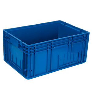 Crate Moving Promotional Solid Stackable Fruit Crate Transport Plastic Tote Moving Storage 600*400*213mm Container Logistics Box