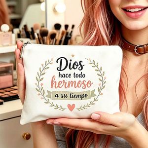 Cadeaux idéaux pour maman, filles, amies, pour les voyages, les anniversaires, sac cadeau pour femmes, citation inspirante sur la foi, trousse de maquillage - Product Image 5