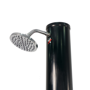 Promotion : <span class=keywords><strong>Douche</strong></span> <span class=keywords><strong>solaire</strong></span> extérieure ronde 35L noire pour plage, jardin et piscine, en PVC et ABS, <span class=keywords><strong>avec</strong></span> robinet au sol – Fabricant OEM/ODM - Product Image 5