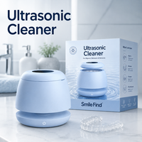 Nettoyeur dentaire ultrasonique 48 kHz, nettoyage en profondeur à 360 degrés, mini pod UV, nettoyeur de protège-dents, aligneur, appareil portable pour la maison