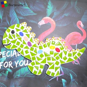 Buenoarte Dinosaurus Creatief Cadeau Eco-vriendelijke DIY Mozaïek Knutselsets Kinderen Glas Tegels 7MM Dikte 14x26cm Modern Design Kamer - Product Image 2