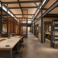 Bâtiment de bureaux modulaire en conteneurs avec structure en acier et ossature métallique