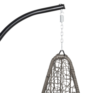 Chaise suspendue en rotin, siège à bascule <span class=keywords><strong>suspendu</strong></span>, avec cadre en acier et coussin pour les jardins et les chaises - Product Image 6