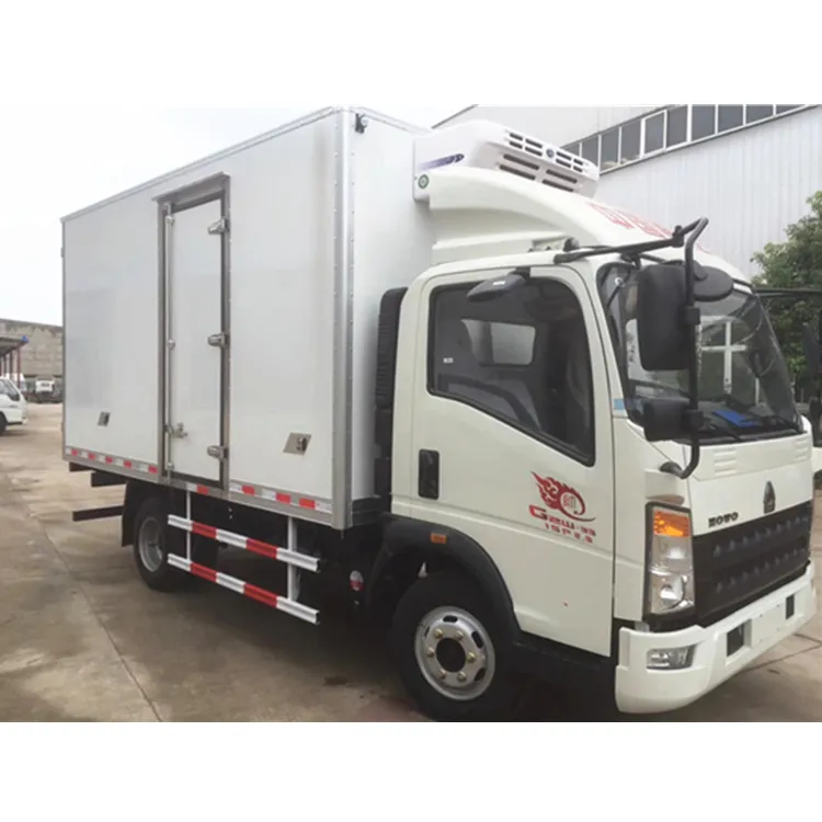 Işık Reefer Van HOWO 6 Wheeler 5 ton buzdolabı Chill satılık Reefer kamyon DR kongo'da