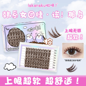 Cils artificiels Hey That Bird Marron Noir 0,12 mm Bande invisible Effet 3D Cils supérieurs Lazy Trilogy - Product Image 3