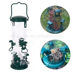 Mangeoire à oiseaux 3 en 1 <span class=keywords><strong>de</strong></span> grande taille pour l'extérieur, résistante à la mastication et aux intempéries, pour les graines, les noix et le <span class=keywords><strong>suif</strong></span>, 3 sections - Product Image 4