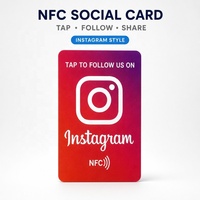 Carte NFC personnalisée Instagram pour table – Suivez-nous sur les réseaux sociaux en appuyant – Carte en acrylique plexiglas – Vente en gros OEM ODM pour restaurants et cafés