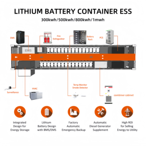 30ft 1500V DC hava soğutmalı ESS konteyner 280Ah Li-Ion paketi 1000kw nominal çıkış gücü 200 + projeler güneş bitkileri/rüzgar çiftlikleri Lifepo4 - Product Image 2