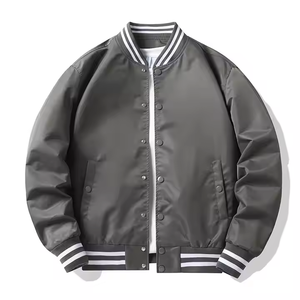 Hot Selling Custom Minimalistische Stijl Winter Honkbal Bomber Satijnen Letterman Luxe Custom Heren College Jas - Product Image 2