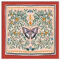 Tapis de mahjong floral peonies peint à la main sur mesure - Fond bleu marine profond/rose blush/magenta, table antidérapante en caoutchouc