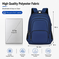 Tas Ransel Bisnis Anti Air dengan Logo Custom, Cocok untuk Kerja dan Perjalanan Santai, Kapasitas Besar, Muat Laptop 17 Inci