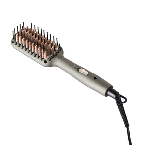 Portable rapide PTC chaleur céramique revêtement peigne maison Salon barbier 2 en 1 Mini lisseur brosse peigne chaud - Product Image 6