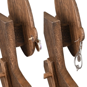 Espositore per collana in legno marrone a un livello - Product Image 6