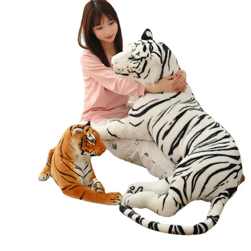 Youyi-peluche de tigre de peluche para niños, animales salvajes suaves, simulación de tigre blanco, regalos de cumpleaños