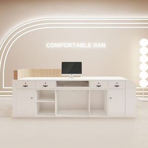 Mostrador de Recepción Moderno y Sencillo Personalizado 2025 para Pequeños Negocios, Tiendas, Caja Registradora, Pintura de Alta Calidad, Salón de Belleza, Consultorio - Product Image 4