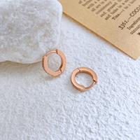 Bijoux tendance en acier inoxydable 316L Boucles d'oreilles de luxe en coquillage plaqué or 18 carats Boucles d'oreilles pour femmes en acier chirurgical géométrique pour dames