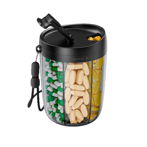 Portable 6-Compartment Vitamin Supplement Storage Box Energy Capsule Organizer with Confusion-Reducing Design - Product Image 5