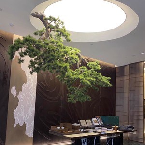 迎宾挂树、松树茶室造景、绿植悬挂装饰 - Product Image 1