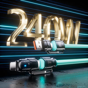 Универсальный силиконовый кабель для телефона 4-в-1, быстрая зарядка 240 Вт, кабель для передачи данных PD USB Type-C, быстрый зарядный кабель USB-C 4-в-1 240 Вт - Product Image 3