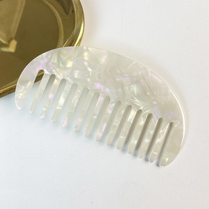 Logo personalizzato pieghevole pettine koran capelli riccioli doccia pettini acetato acrilico per capelli per parrucchiere