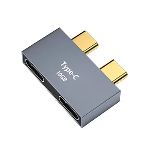 2-in-1 רכזת מתאם Usb3.0 5gbps סוג C כדי הכפול Usb3.0 רכזת מחבר מכשיר עם גבוהה-מהירות העברת נתונים עבור MacBook Pro IPad