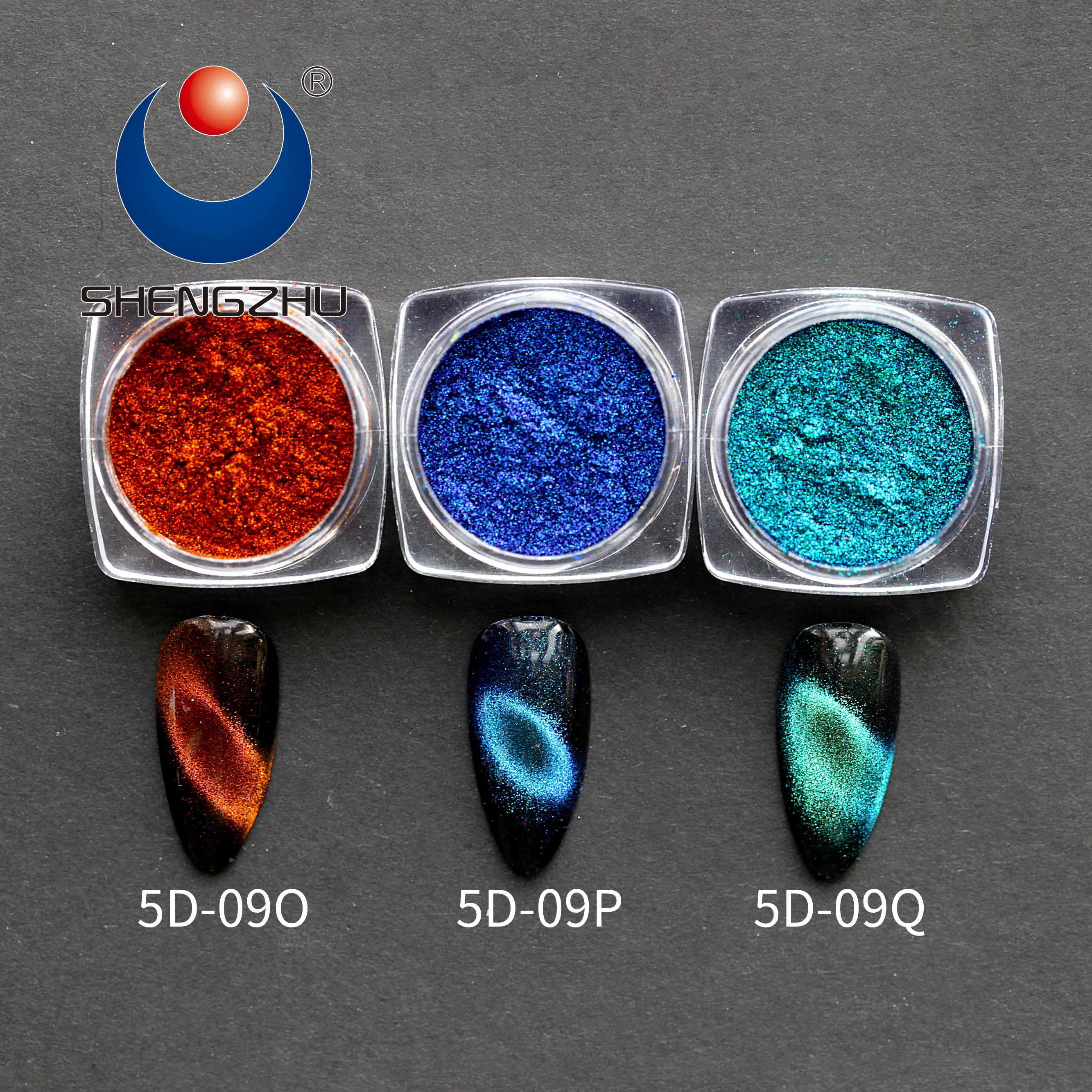 5D/3D pigmento per unghie che cambia colore in polvere magnetica per occhi di gatto ad effetto forte per smalto per unghie in gel