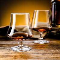 Tasses à café réutilisables transparentes fabriquées à la machine, verres à pied court pour boissons, gobelets à brandy, verres à boire 480 ml, résistants à la chaleur, sans BPA
