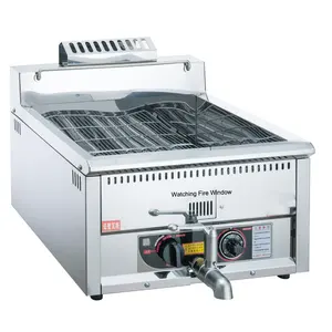 Nouvel Arrivage Friteuse Sans Ventouse Carré 220v 50hz Contrôle Manuel Minuterie Mécanique Friteuses Électriques en Acier au Carbone