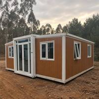 Villa Modulaire Préfabriquée de Luxe 20/40 pieds, Maison Conteneur Extensible Moderne Triple-Fonctionnelle avec 2 Chambres pour Hébergement de Vacances en Station Balnéaire