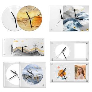 Reloj de Vidrio con Marco de Fotos Personalizado con Impresión por Transferencia Térmica, Diseños Creativos DIY, Regalos de Cumpleaños y Decoración del Hogar - Product Image 2