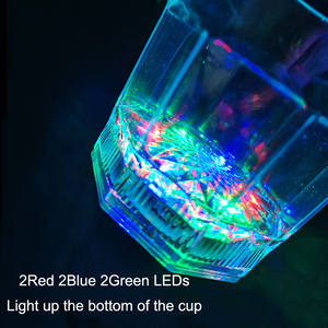 Dẫn ánh sáng lên uống Kính nhấp nháy bia bên cốc đầy màu sắc phát sáng cốc rượu vang dẫn ánh sáng lên Ly whisky - Product Image 5