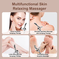 Outil de massage Gua Sha ergonomique en alliage de zinc personnalisé OEM pour le corps entier avec étiquette privée, fabriqué en Chine