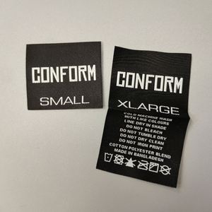 Étiquette tissée 3D personnalisée avec numéro de série, logo de marque en velours, étiquettes tissées pour vêtements à coller à l'extérieur de la chemise - Product Image 3