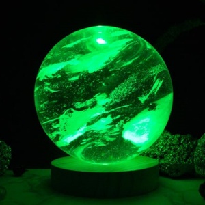 Local Stock White Smelting Crystal Sphere LED <b>Light</b> Base Eco-Friendly Polished Relief Carving Buddhist Theme Fashion Decorative - Product Image 5