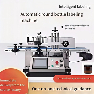 Automatic Electric Desktop Labeling Machine for Bottles and Cans High-Accuracy Side Round Labeling Glass and Paper Labels