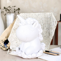Populaire : Tirelire licorne DIY en résine à couler, artisanat fait main pour enfants et adultes, ours de Noël, Saint-Valentin