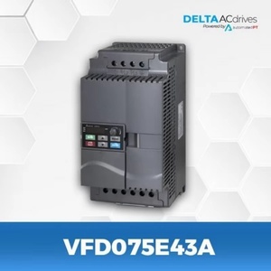 Variateur de fréquence VFD série E d'origine, VFD075E43A, 0,75 kW, 1 CV, 460 VAC, 18 A, en stock - Product Image 1
