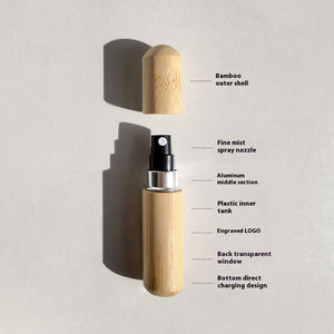 Bouteille de parfum en <span class=keywords><strong>bambou</strong></span> personnalisée Bouteille vaporisateur atomiseur ronde portable Bouteille de supplément de parfum de <span class=keywords><strong>poche</strong></span> au format de voyage Produits uniques - Product Image 5