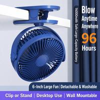 Nouveau ventilateur de bureau portable à clip, silencieux, vent puissant, pliable, télescopique, mini ventilateur à 3 pales, batterie 5V, pour poussette de bébé, utilisation en extérieur