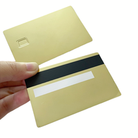 Roségold Pinsel Leere Kreditkarten Leere Metall karten mit 4442/4428 Chip Holes & Hi Co Magnetstreifen-Bankkarte