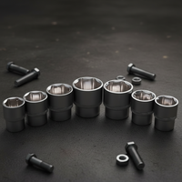 Clé à chocs hexagonale chromée OEM de qualité supérieure 8mm-32mm, tailles de prise 1/4 po-3/2 po, pour réparation automobile - Jeu de douilles de qualité industrielle