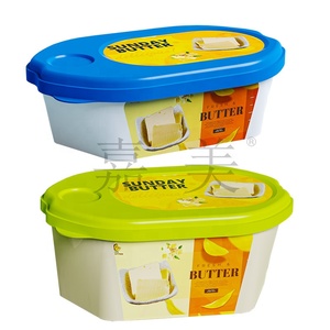 Recyclable 13OZ 400ml Butter Tub for <b>plastic</b> Butter <b>Storage</b> box with lid IML Design oval - Product Image 3